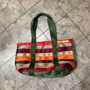 Maggie Bags Seatbelt Tote Bag or Large shoulder Bag With Multicolor Stripes